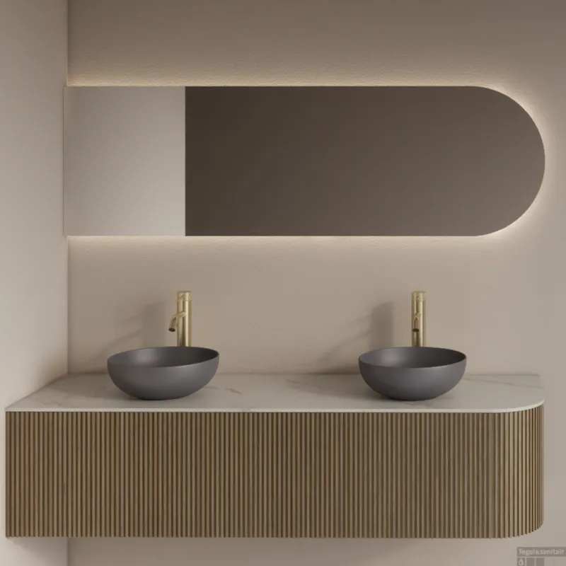Spiegel Gliss Design Zelus Links met Indirecte LED Verlichting en Verwarming 180x60 cm Rechtstreeks Van De Fabrikant