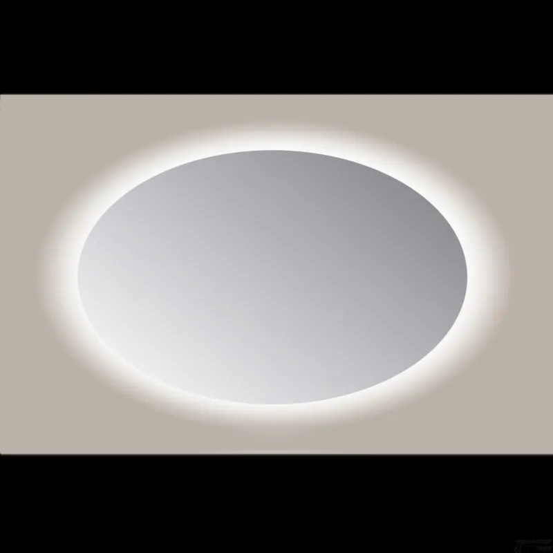 Flitsaanbieding Spiegel Ovaal Sanicare Q-Mirrors 80x120 cm PP Geslepen LED Cold White Met Sensor