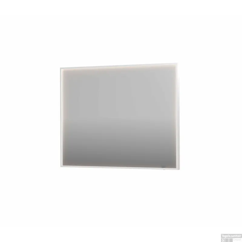 Favoriet Spiegel INK SP19 100x4x80 cm incl. direct LED-Verlichting Rondom en Spiegelverwarming Mat Wit