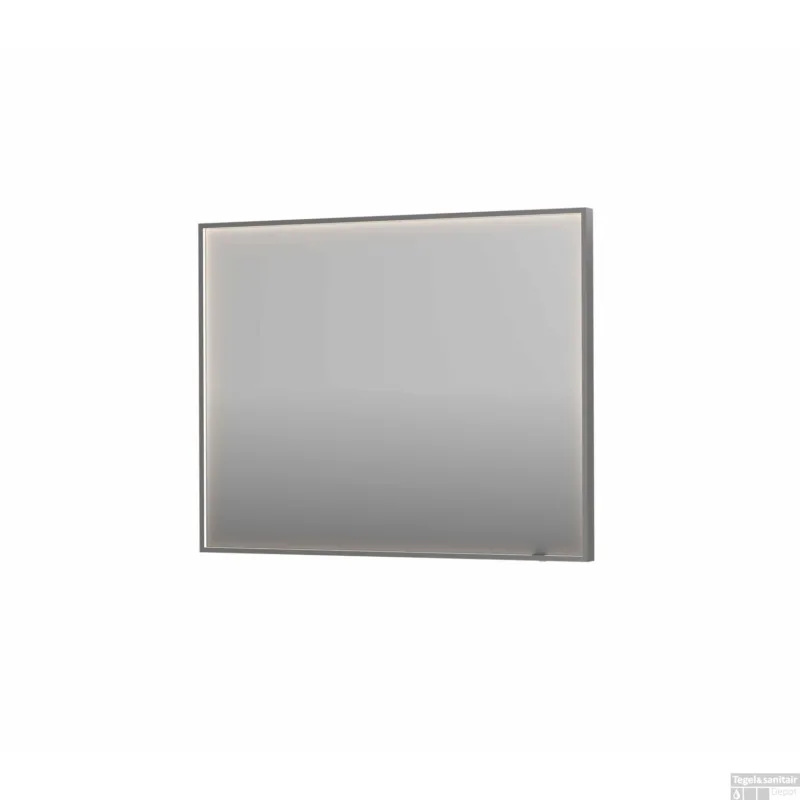 Op = Op Spiegel INK SP19 100x4x80 cm incl. direct LED-Verlichting Rondom en Spiegelverwarming Geborsteld RVS