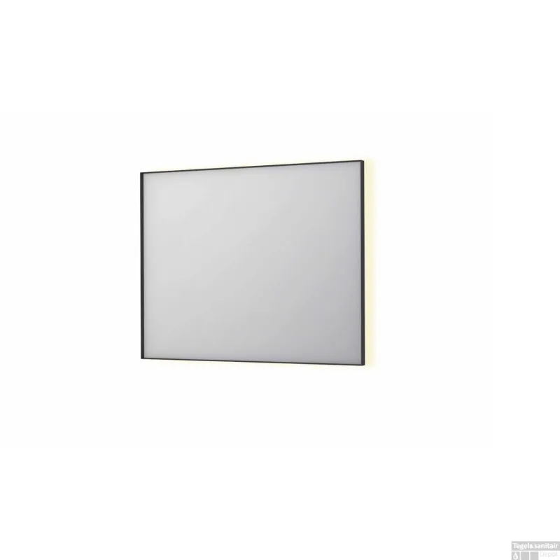 Actieprijs Spiegel INK SP32 100x4x80 cm Incl. Indirect LED-Verlichting Rondom en Spiegelverwarming Mat Zwart