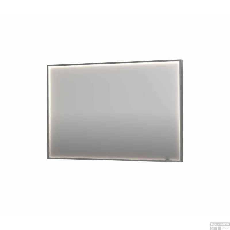 Spiegel INK SP19 120x4x80 cm incl. direct LED-Verlichting Rondom en Spiegelverwarming Geborsteld RVS Actieprijs