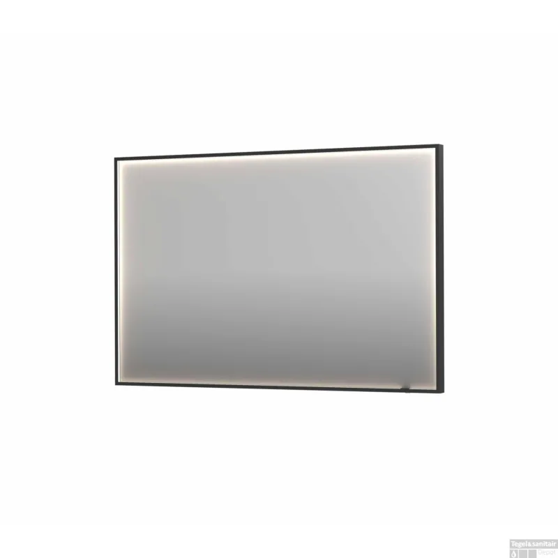 Aanbieding Spiegel INK SP19 120x4x80 cm incl. direct LED-Verlichting Rondom en Spiegelverwarming Geborsteld Metal Black