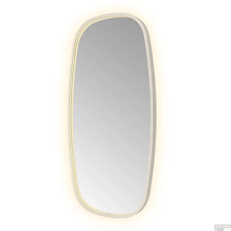 Spiegel Hotbath &MORE 100x50 cm LED-Verlichting Spiegelverwarming Deens Ovaal RVS Shop Nu
