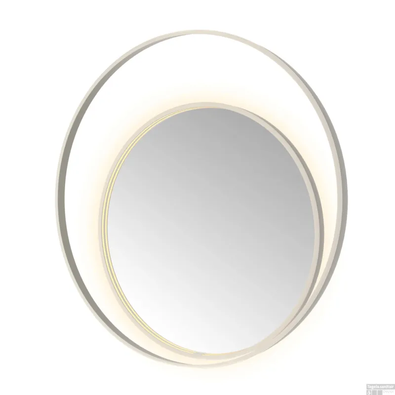 Koopje Spiegel Hotbath &MORE 100x100 cm LED-Verlichting Spiegelverwarming Rond Deco RVS