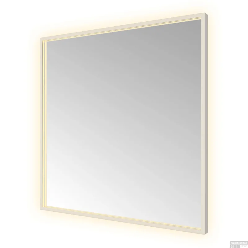 Bestel Nu Spiegel Hotbath &MORE 80x80 cm LED-Verlichting Spiegelverwarming Vierkant RVS
