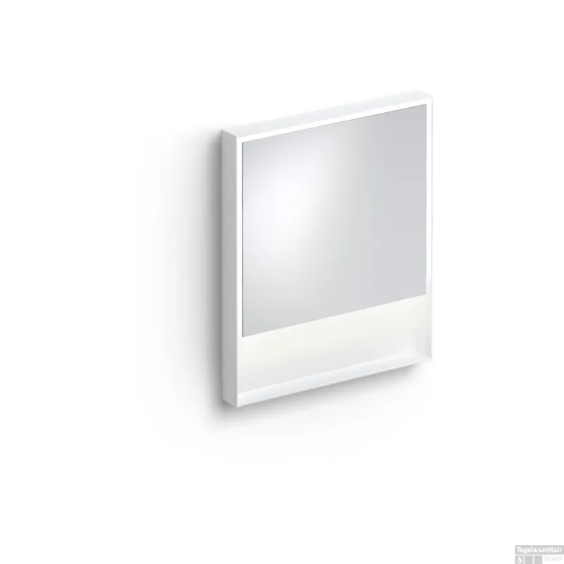 Clou Look At Me Spiegel 2700K LED-Verlichting IP44 Omlijsting In Mat Wit 70x8x80cm Betrouwbaar