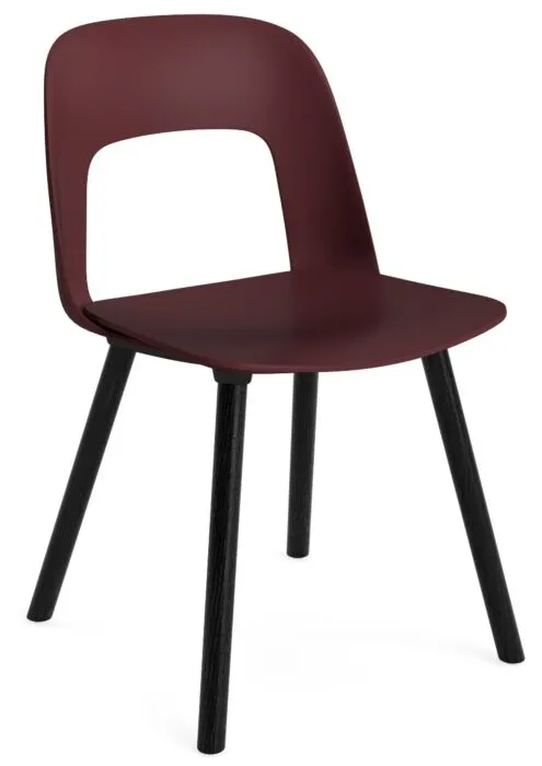 Koop Online HAY Layout 121 stoel - Zwart onderstel-Bordeaux