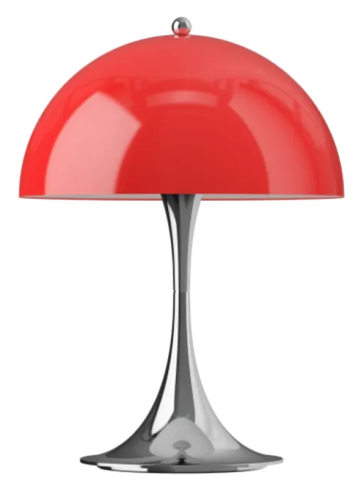 Louis Poulsen Panthella 250 Portable tafellamp-Chrome Red Hoge Kwaliteit