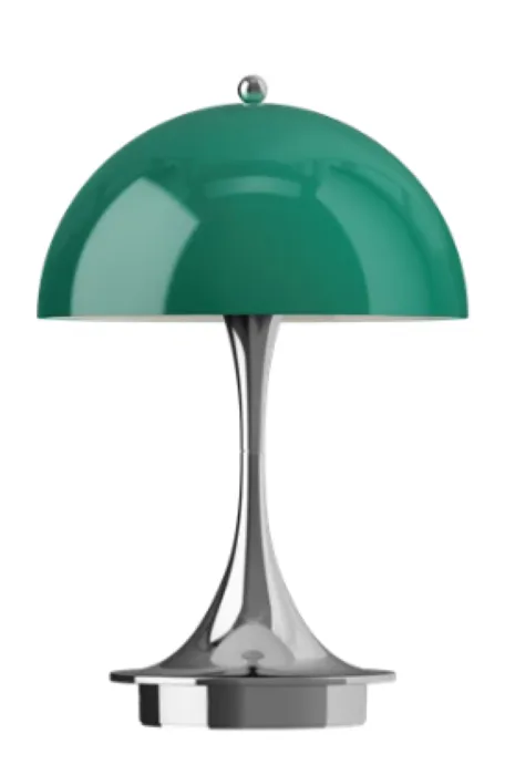 Bestel Nu Louis Poulsen Panthella Portable 160 V3 tafellamp-Chrome Green