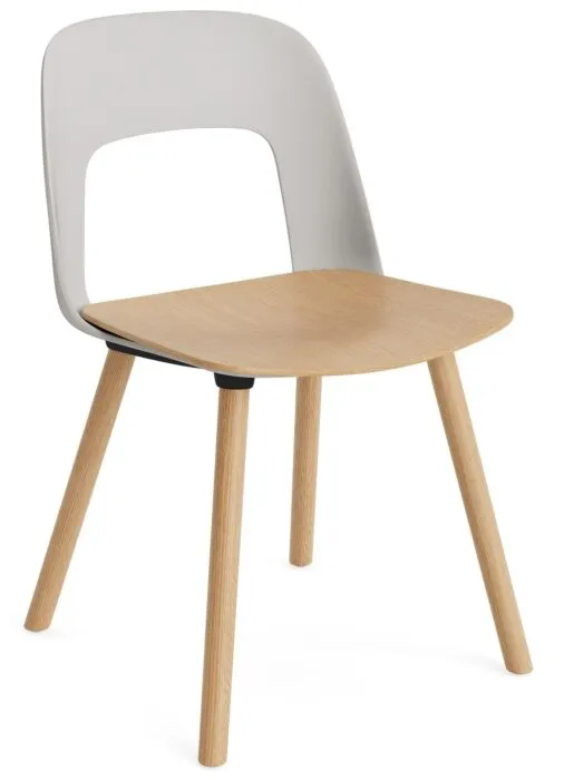 Dagaanbieding HAY Layout 122 stoel - Eiken onderstel-Sky Grey