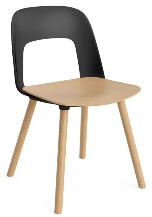 HAY Layout 122 stoel - Eiken onderstel-Black Laatste Versie