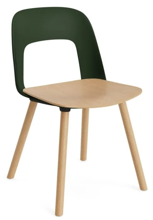 HAY Layout 122 stoel - Eiken onderstel-Bottle Green Bestseller