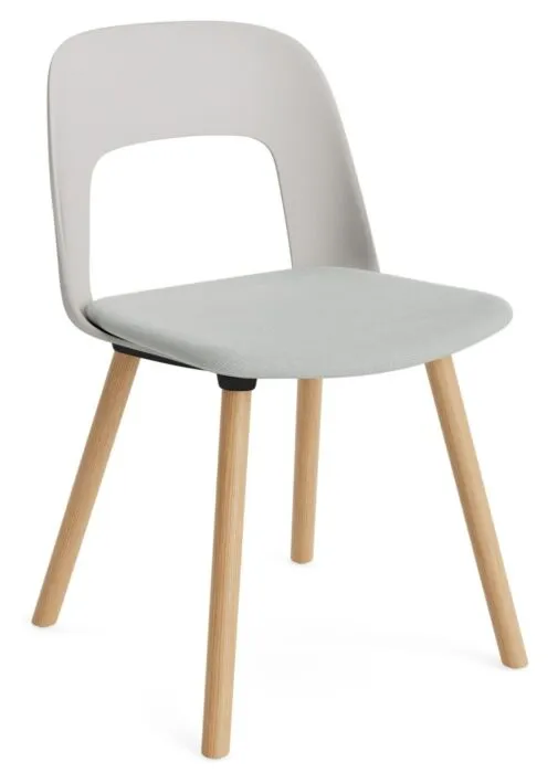 Laatste Kans HAY Layout 123 stoel - Eiken onderstel-Sky Grey - Naveli 113
