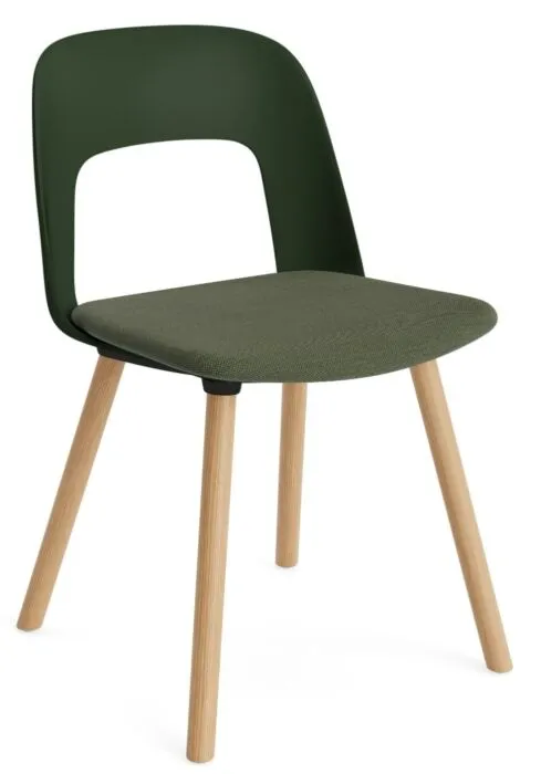 Beperkte Voorraad HAY Layout 123 stoel - Eiken onderstel-Bottle Green - Mode 072