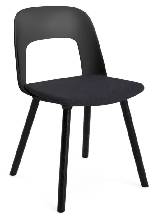 HAY Layout 123 stoel - zwart onderstel-Black - Steelcut Trio 195 Fabrieksprijs