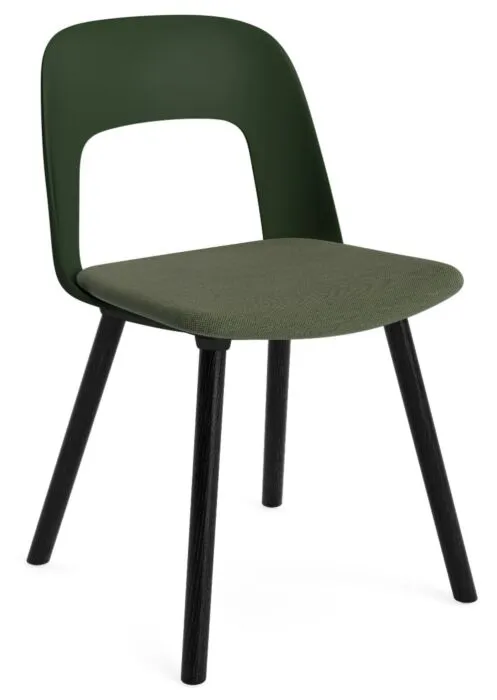 Superprijs HAY Layout 123 stoel - zwart onderstel-Bottle Green - Mode 072