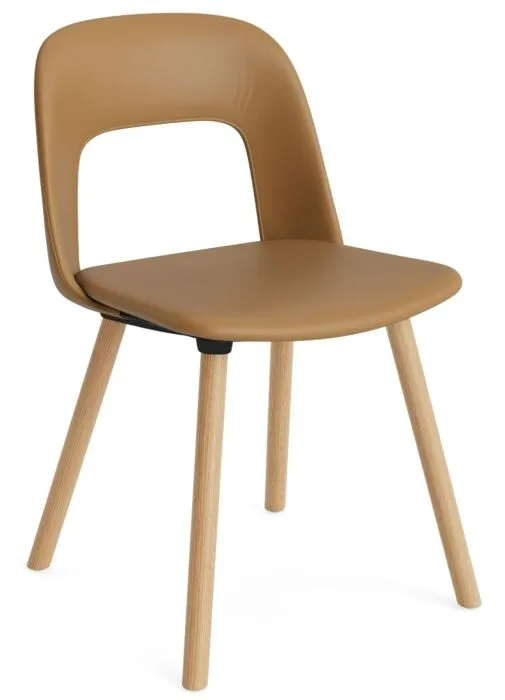 Merkproduct HAY Layout 124 stoel - Eiken onderstel-Grano - Cognac