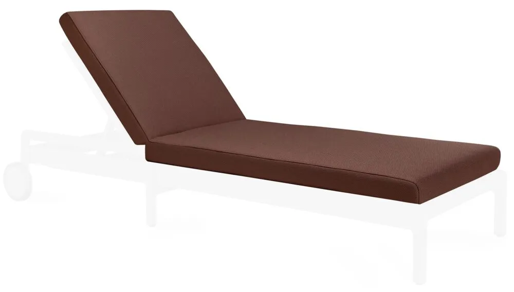 Ethnicraft Jack outdoor dik kussen voor verstelbaar ligbed-Burgundy Koopje