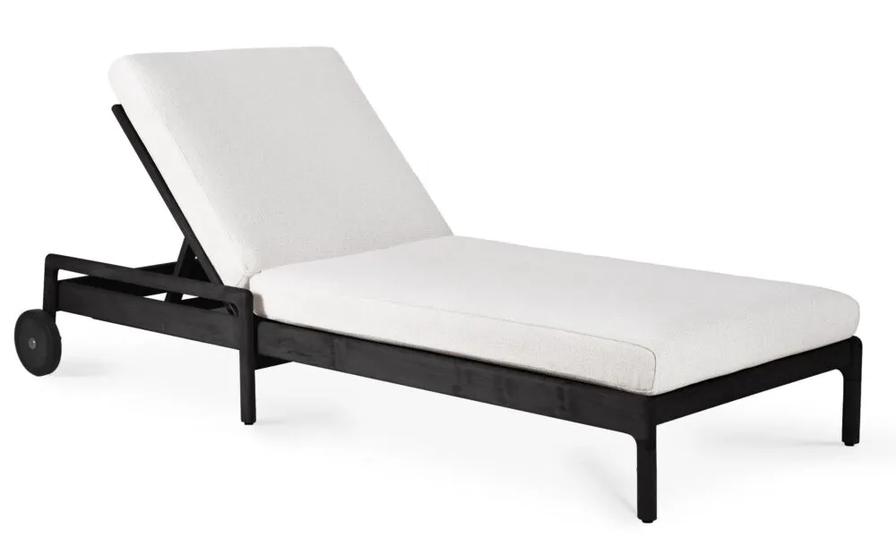 Ethnicraft Teak Black Jack outdoor ligbed-Off-white Lage Prijs