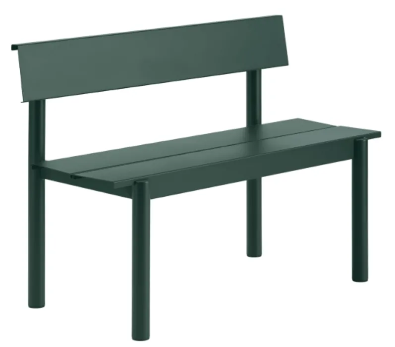 Muuto Linear bank 110 cm-Dark green Exclusieve Aanbieding