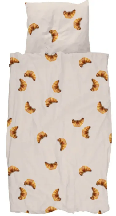 Snurk Croissants Beige dekbedovertrek-140x200/220 cm Uitverkoop