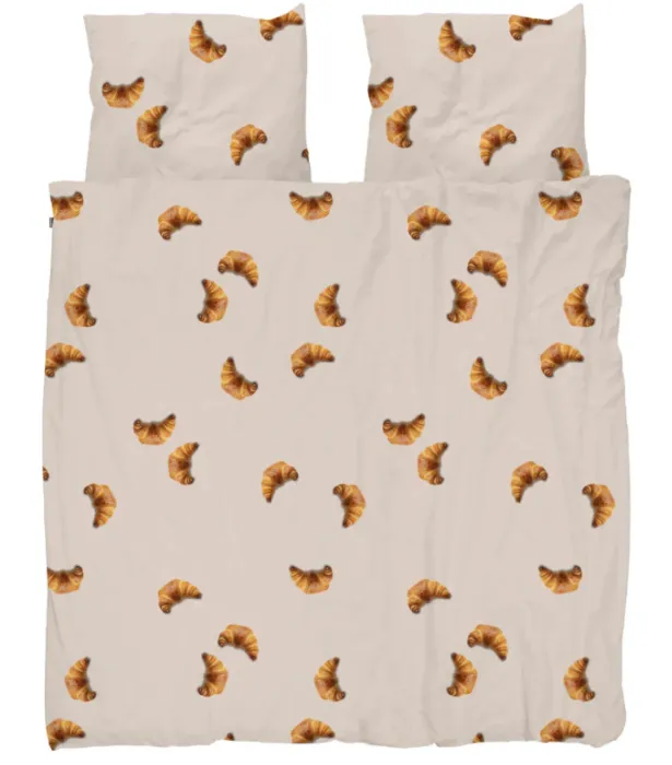 Snurk Croissants Beige dekbedovertrek-260x200/220cm Speciale Aanbieding