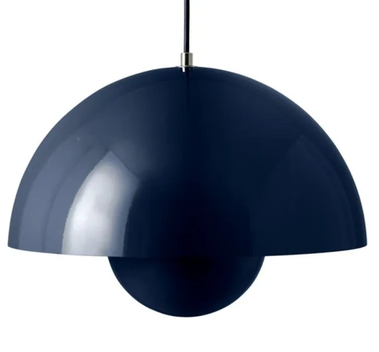 Koop Online &tradition FlowerPot VP7 hanglamp-Steel blue