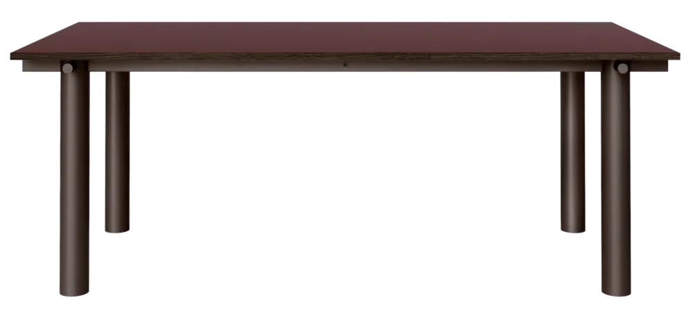 Beperkt Aanbod Ferm Living Atura eettafel-Dark Chocolate/Burgundy-200x90 cm