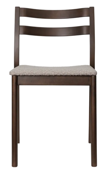 Ferm Living Boda gestoffeerde eetkamerstoel-Dark Stained/Natural Aanbieding