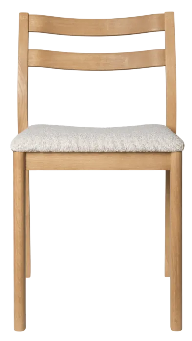 Ferm Living Boda gestoffeerde eetkamerstoel-Natural/Off-white Lage Kosten