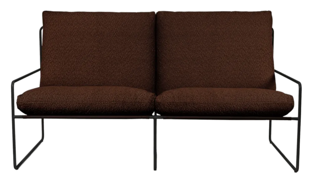 Ferm Living Desert 2-seater Chestnut bank-Black Exclusieve Aanbieding