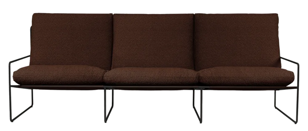 Ferm Living Desert 3-seater Chestnut bank-Black Beperkte Voorraad
