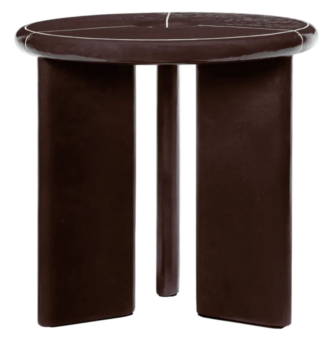 Ferm Living Deya bijzettafel-Chestnut Brown Op = Op