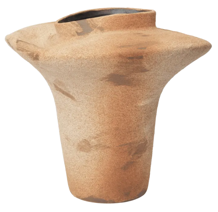 Seizoensaanbieding Ferm Living Evio vaas-Ø 35 cm-Burnt Umber
