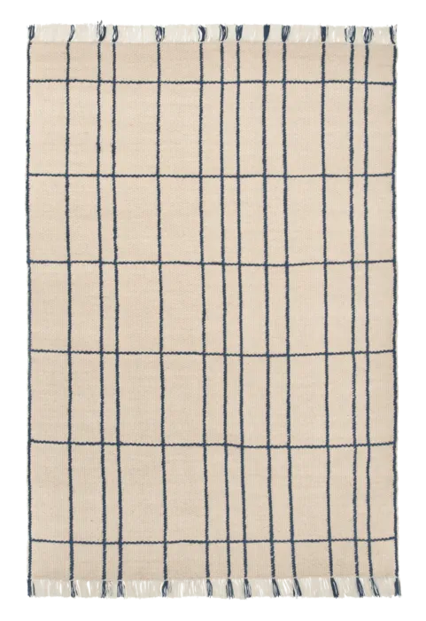 Ferm Living Sen vloerkleed-170x240 cm-Indigo Snelle Levering
