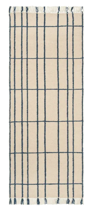 Ferm Living Sen vloerkleed-80x200 cm-Indigo Korting