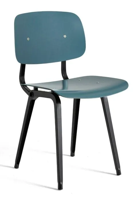 Betaalbaar HAY Revolt stoel gepoedercoat onderstel-Ocean - Black