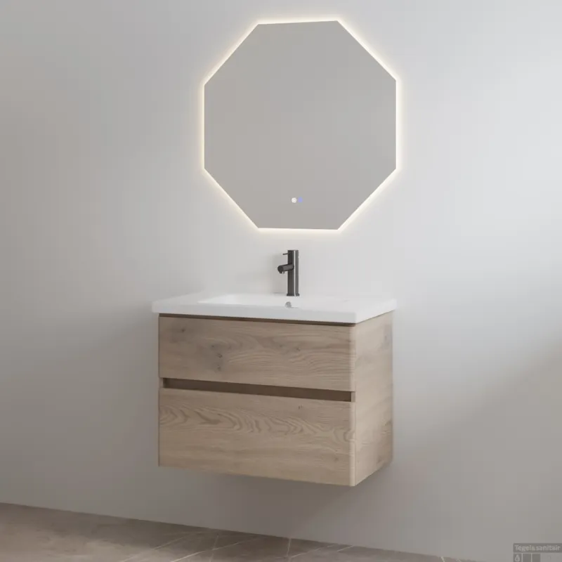Badmeubelset Best Design Quick 100 cm Hout + Glans Wit Blad Tijdelijk Beschikbaar