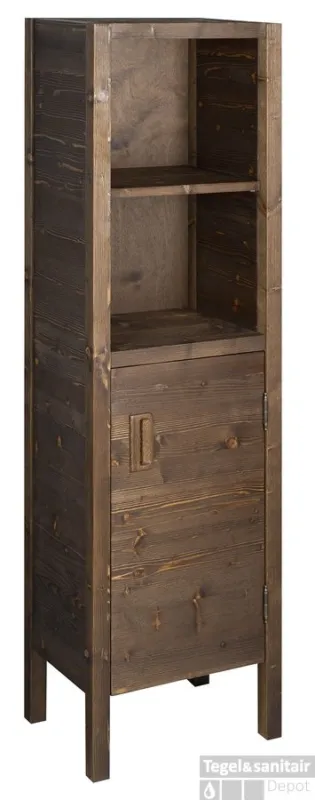 Beste Prijs Badkamerkast Sapho Brand 40x140x30 cm Gebeitst Sparrenhout