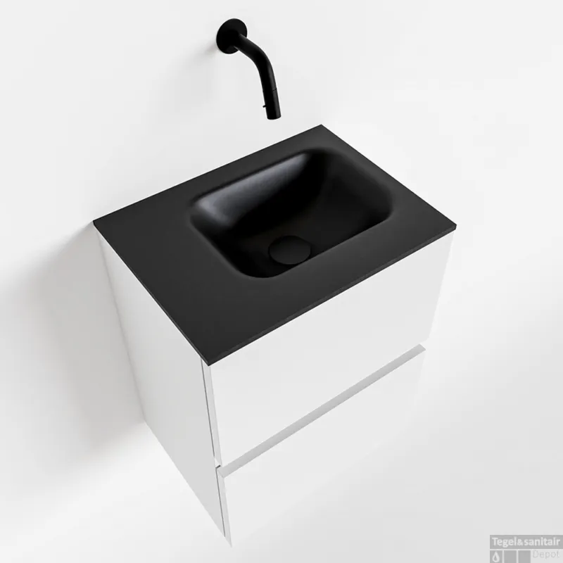 MONDIAZ ADA 40cm toiletmeubel talc. LEX wastafel urban links zonder kraangat Lage Prijs