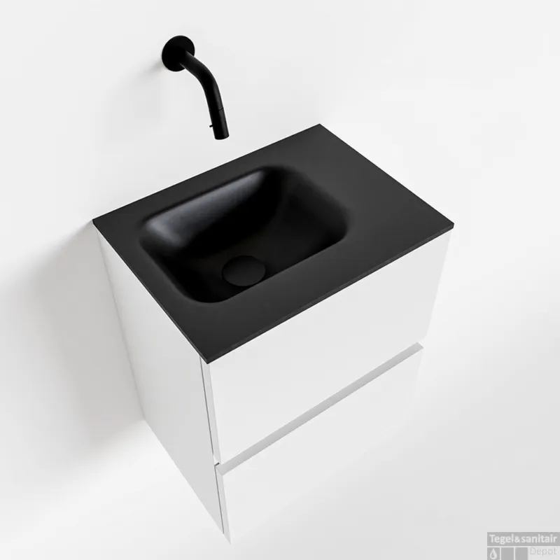 Populair MONDIAZ ADA 40cm toiletmeubel talc. LEX wastafel urban rechts zonder kraangat