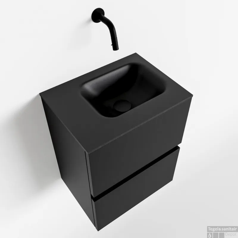 MONDIAZ ADA 40cm toiletmeubel urban. LEX wastafel urban links zonder kraangat Premium