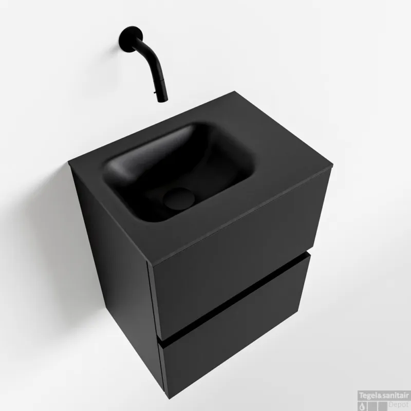 MONDIAZ ADA 40cm toiletmeubel urban. LEX wastafel urban rechts zonder kraangat Lage Prijs