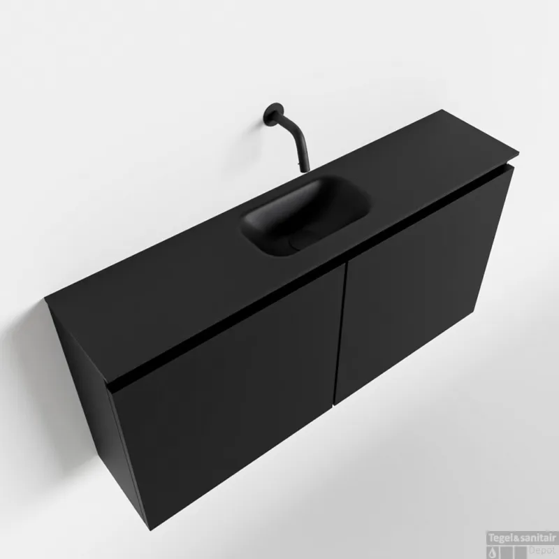Voordeelprijs MONDIAZ TURE 100cm toiletmeubel urban. EDEN wastafel urban midden geen kraangat
