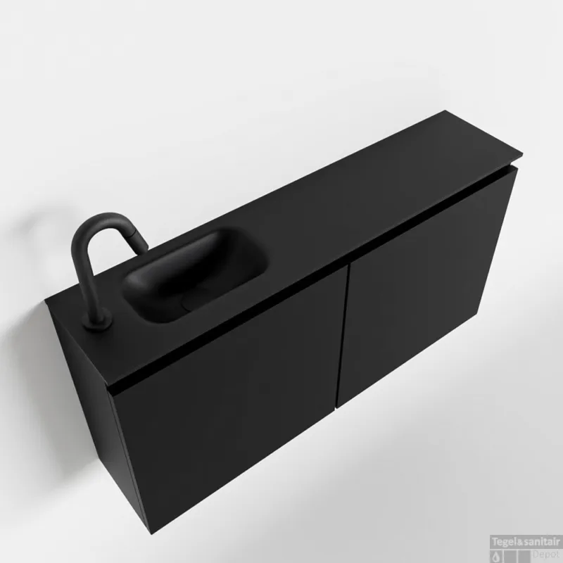 Beperkt Aanbod MONDIAZ TURE 100cm toiletmeubel urban. EDEN wastafel urban links 1 kraangat