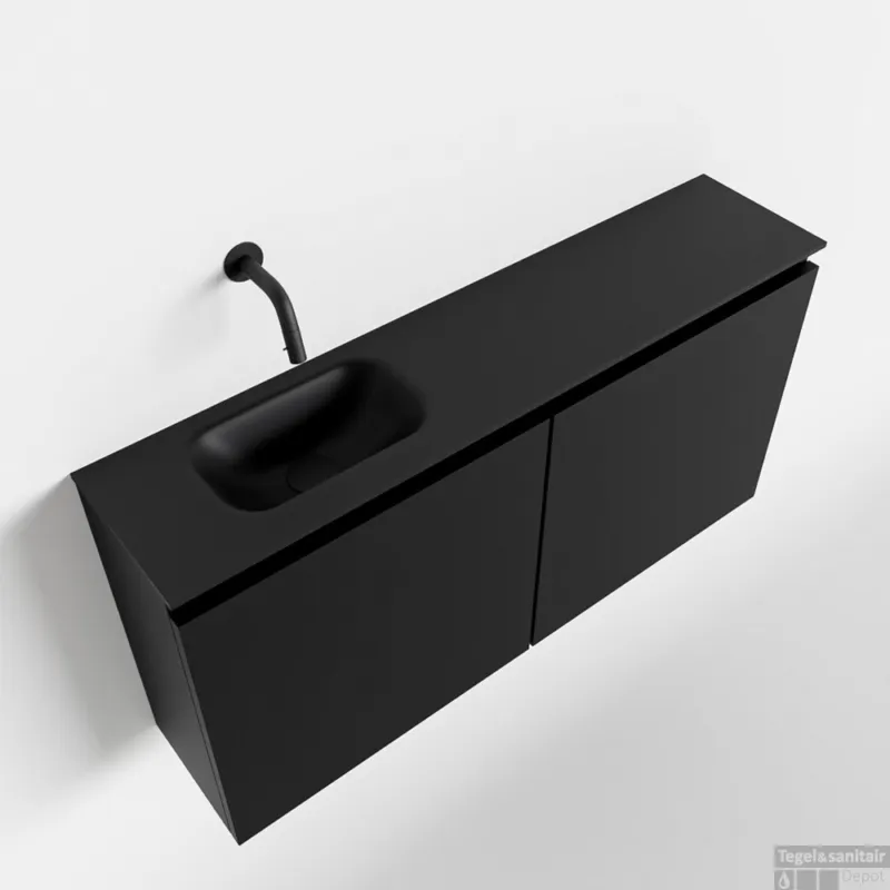MONDIAZ TURE 100cm toiletmeubel urban. EDEN wastafel urban links geen kraangat Flitsaanbieding