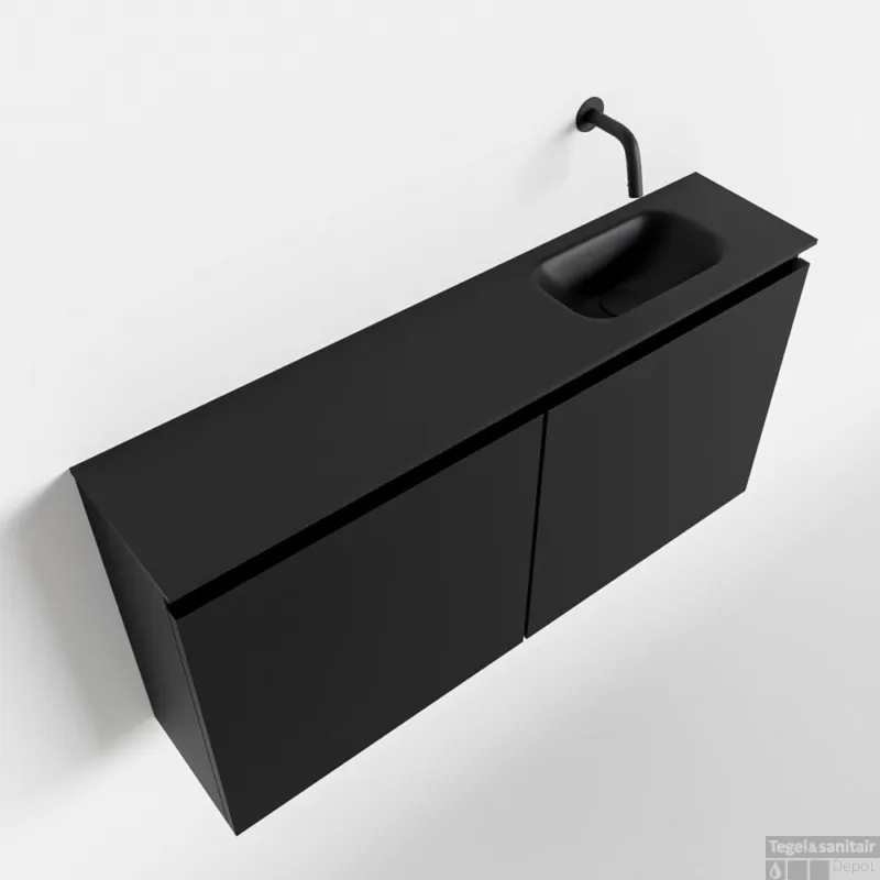 MONDIAZ TURE 100cm toiletmeubel urban. EDEN wastafel urban rechts geen kraangat Fabrieksprijs