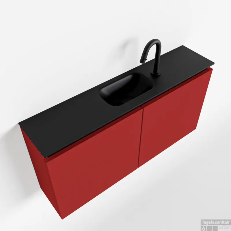 Meest Verkocht MONDIAZ TURE 100cm toiletmeubel fire. EDEN wastafel urban midden 1 kraangat