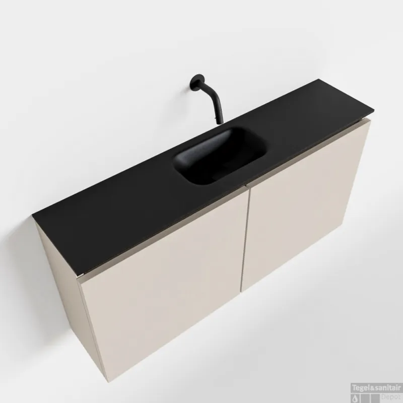 Betrouwbaar MONDIAZ TURE 100cm toiletmeubel linen. EDEN wastafel urban midden geen kraangat